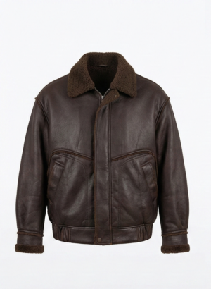 BROWN BOXFIT FUR JACKET